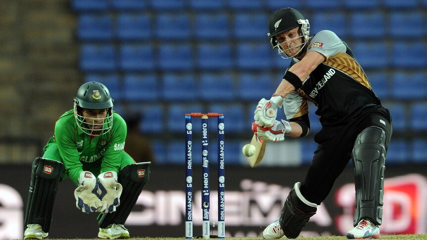 Hitting out ... Brendon McCullum looks for runs