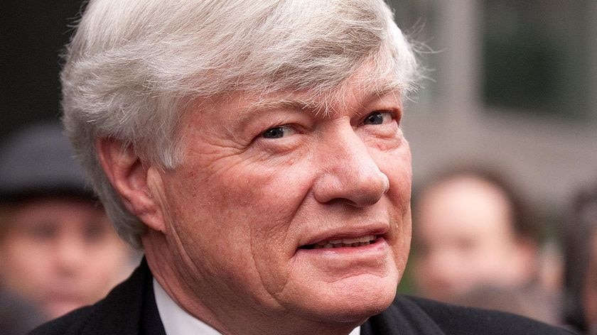 Geoffrey Robertson arrives at the City of Westminster Magistrates Court