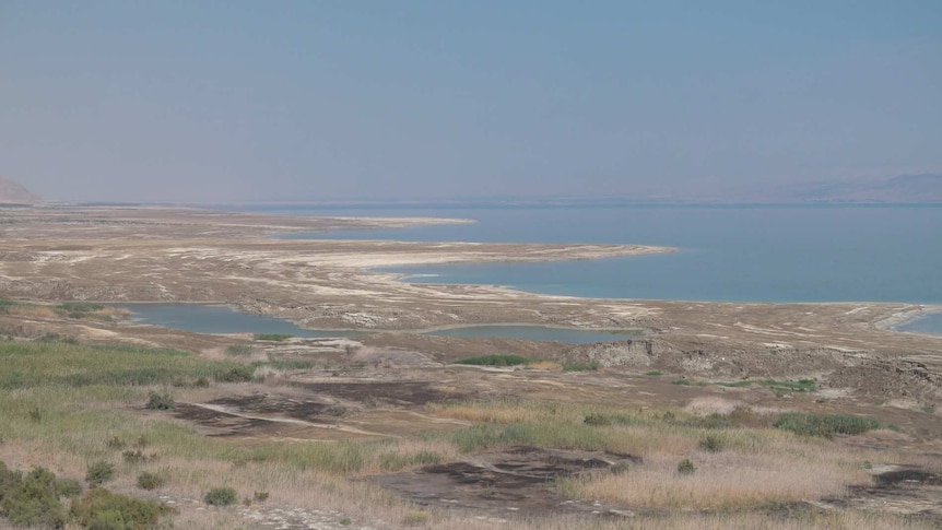 the shore of the Dead Sea