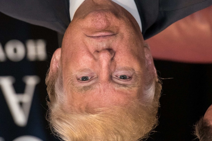 SINGLE USE ONLY: Upside down Trump