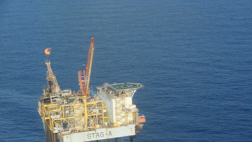 The Stag A oil exploration rig off the north west coast of WA