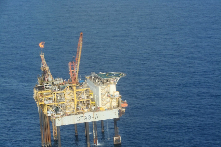 The Stag A oil exploration rig off the north west coast of WA