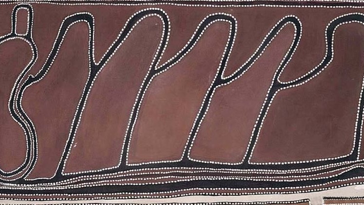 Kukatja/Wangkajunga language group, Bungullgi 1989, by Rover Thomas (Joolama)