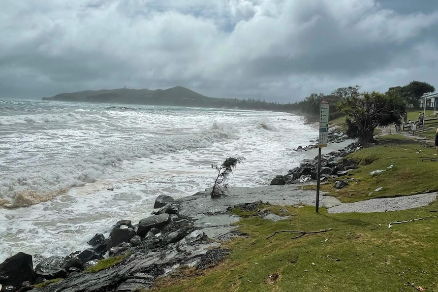 High tide at Byron taken early in December when it reached 1.9 metres.