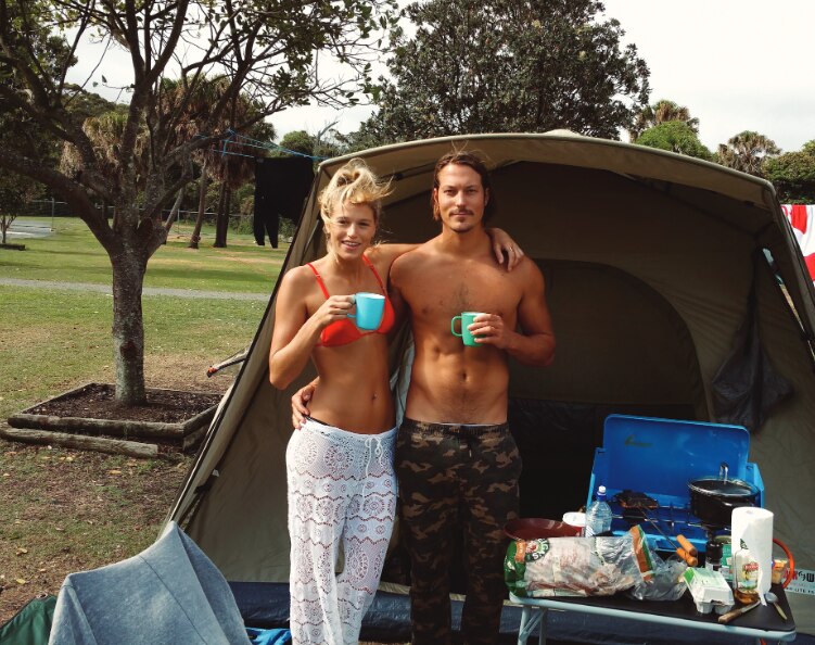 Chumpy Pullin and Ellidy camping