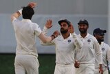 India celebrates dismissal of Travis Head in Perth