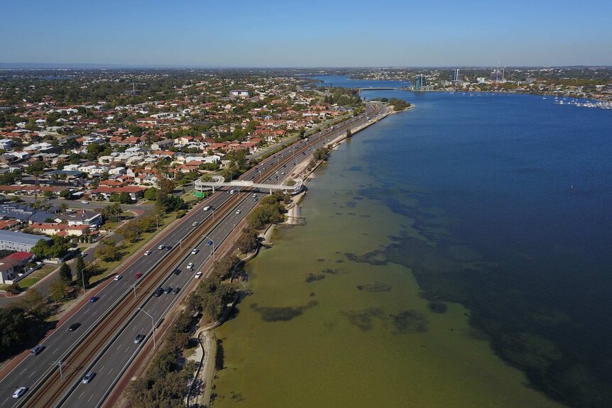Swan River over South Perth from the air
