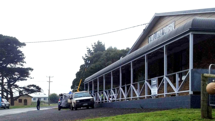 Police are still searching for a gunman who shot a man dead outside the Marrawah Tavern.