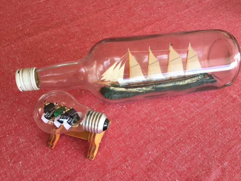 To build a ship in a bottle you need time, patience and maybe some gin