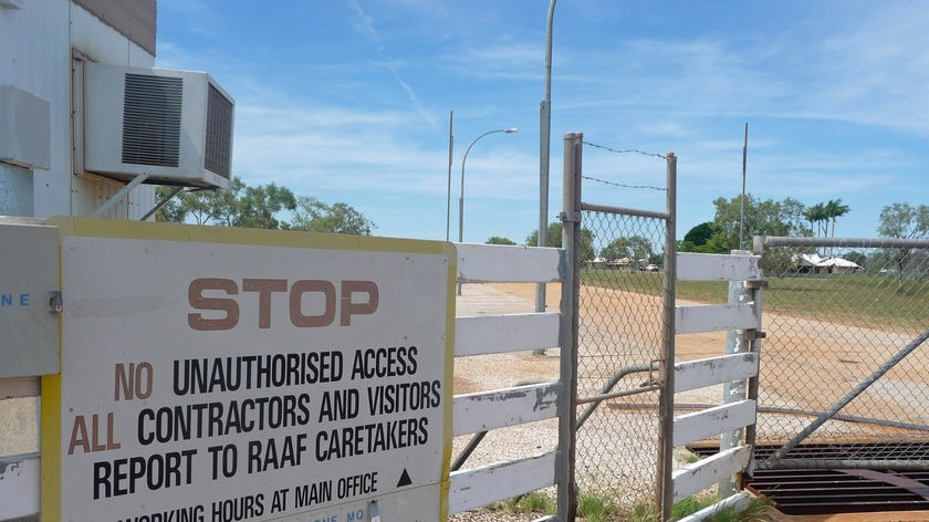 The entrance to the Curtin detention centre