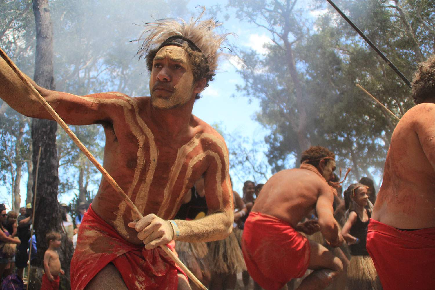 Indigenous dancers of the Butchulla people on Fraser Island in south-east Queensland on October 24, 2014.
