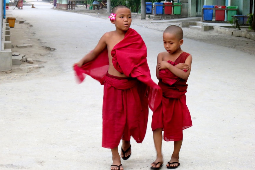 Young monks at the Phaung Daw Oo Orphanage, Myanmar