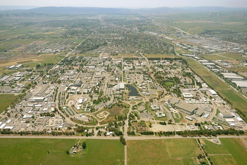Aerial photo of scientific lab context