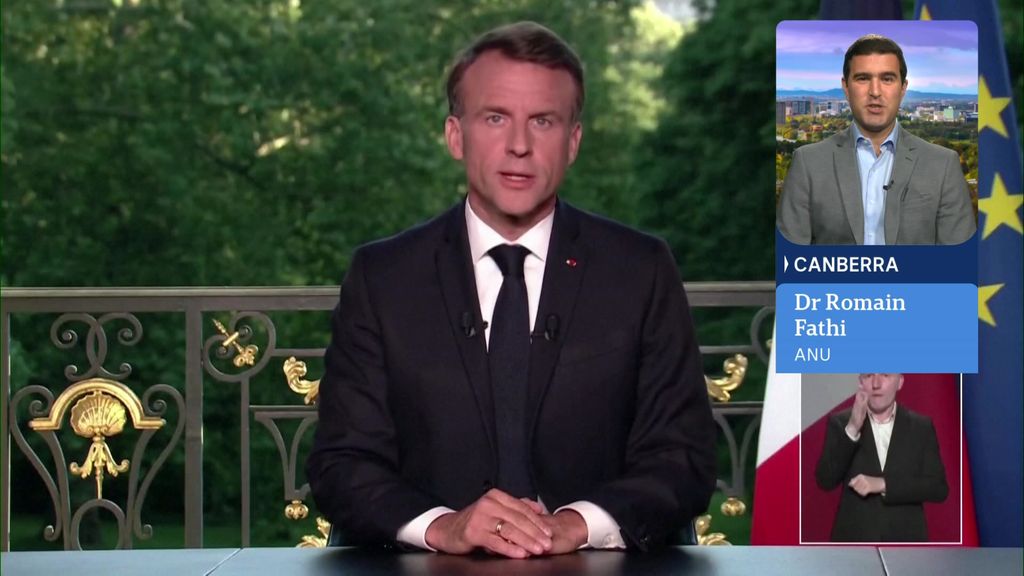 French President Emmanuel and Dr Romain Fathi, Australian National University .