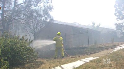 There is no total fire ban in the ACT despite homes being destroyed.
