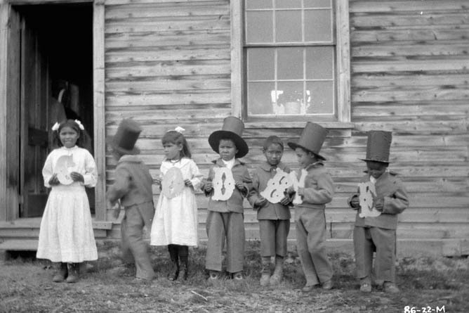 First Nations children at Fort Simpson Indian Residential School