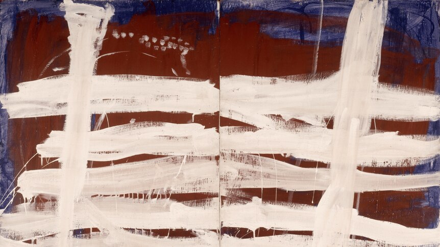 White over red on blue (c.1971) by Tony Tuckson.