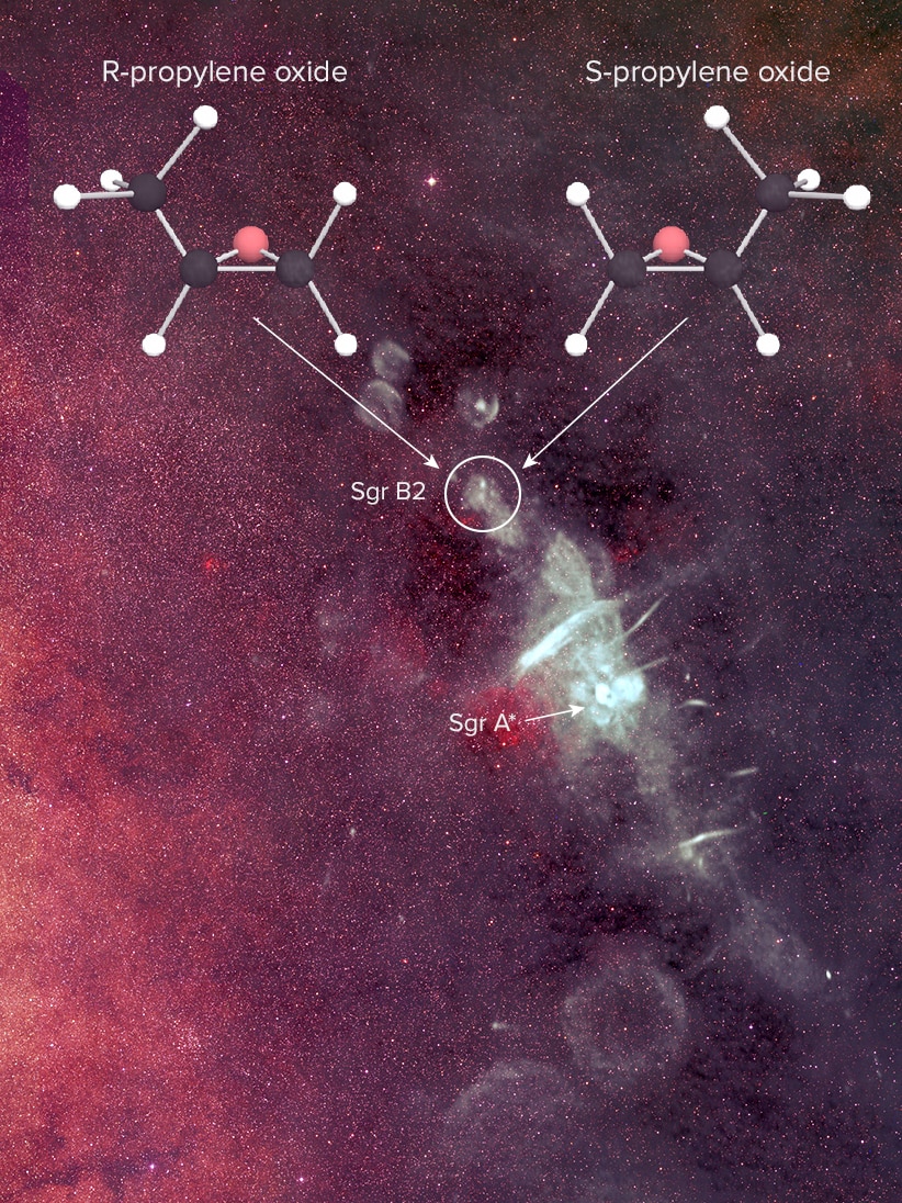 The 'handed' molecule found in space