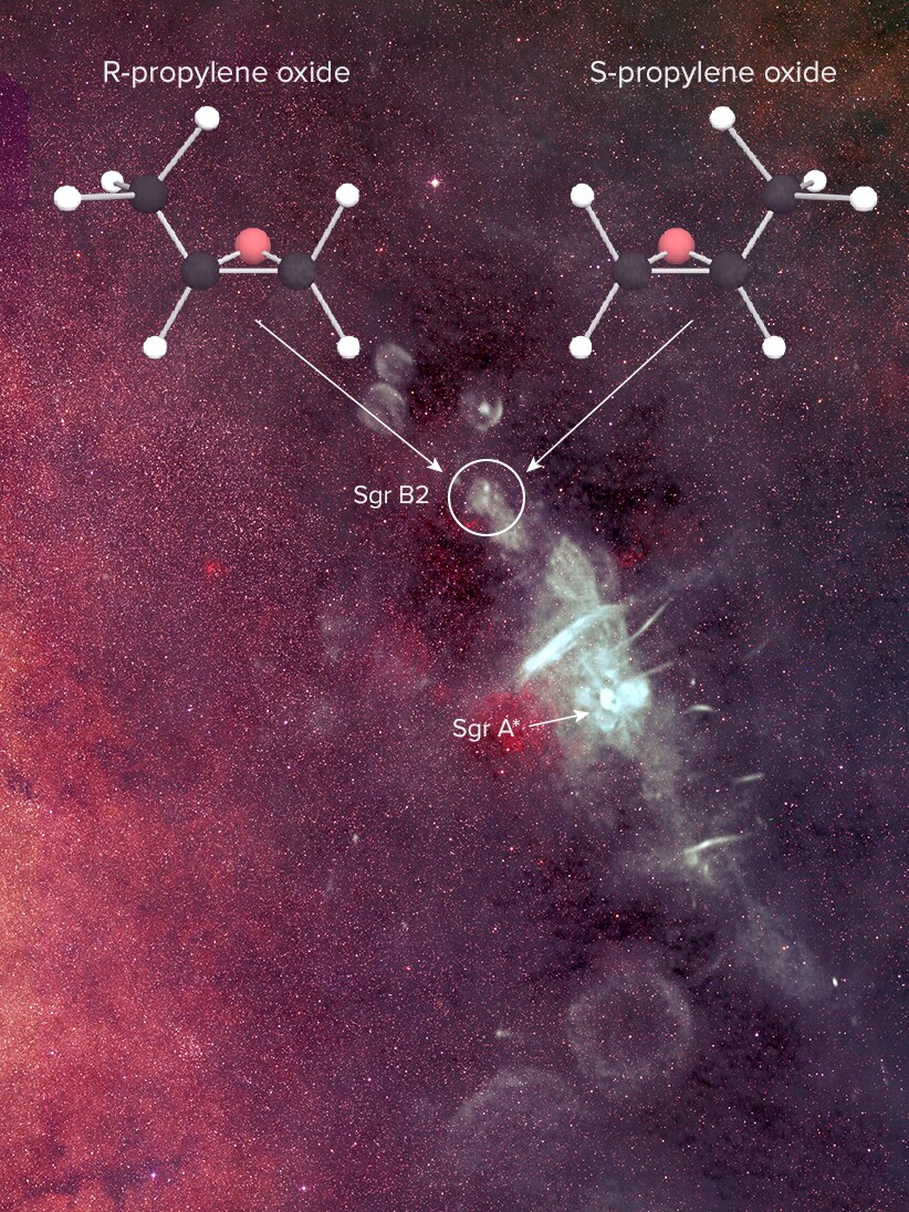 The 'handed' molecule found in space