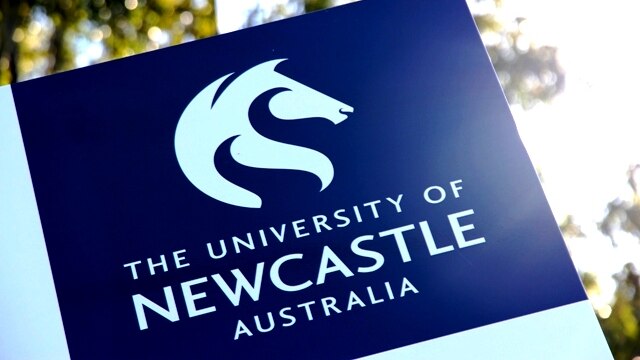 Newcastle University students join a national protest against Federal funding cuts.