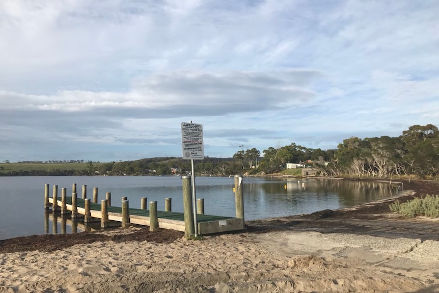 Anson's Bay boat launching ramp, in north-east Tasmania.