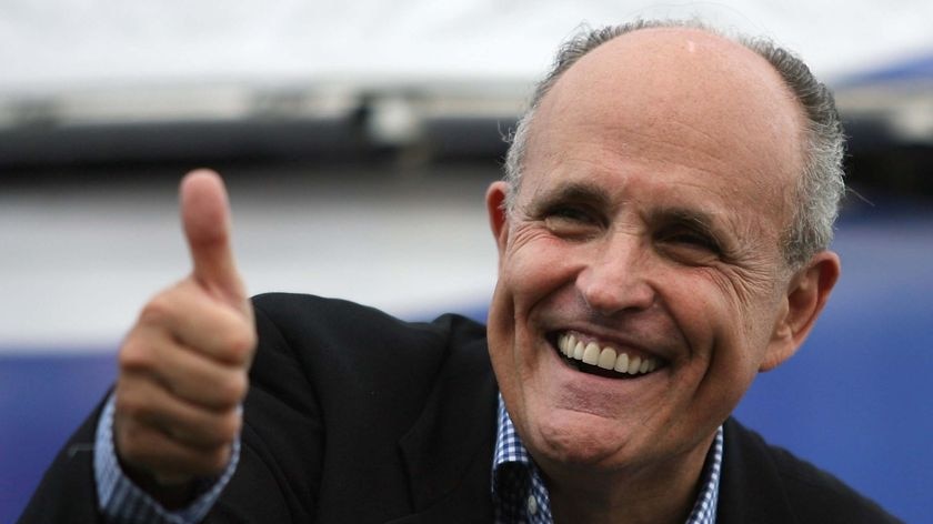 National tragedy: Rudy Giuliani is using his handling of the terrorist attacks as a launching pad for his presidential ambitions (File photo)