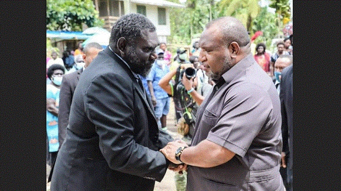 ABG President Ishmael Toroama & PNG PM James Marape (ABG pic)