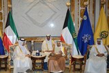 Sheikh Sabah Al Sabah and Sheikh Mohammed bin Abdulrahman Al-Thani