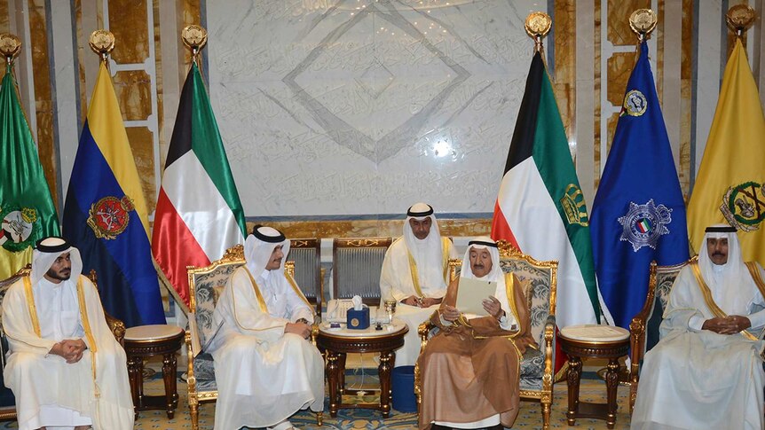 Sheikh Sabah Al Sabah and Sheikh Mohammed bin Abdulrahman Al-Thani