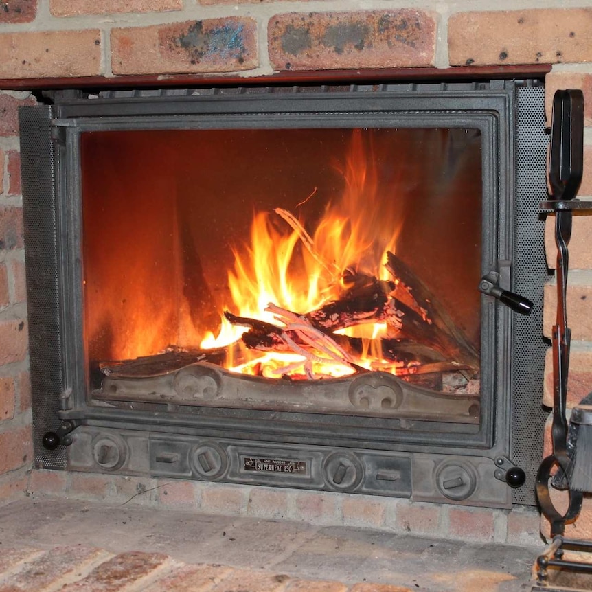 Photo of a wood burning heater or fireplace in Canberra. Generic. Oct 2012.