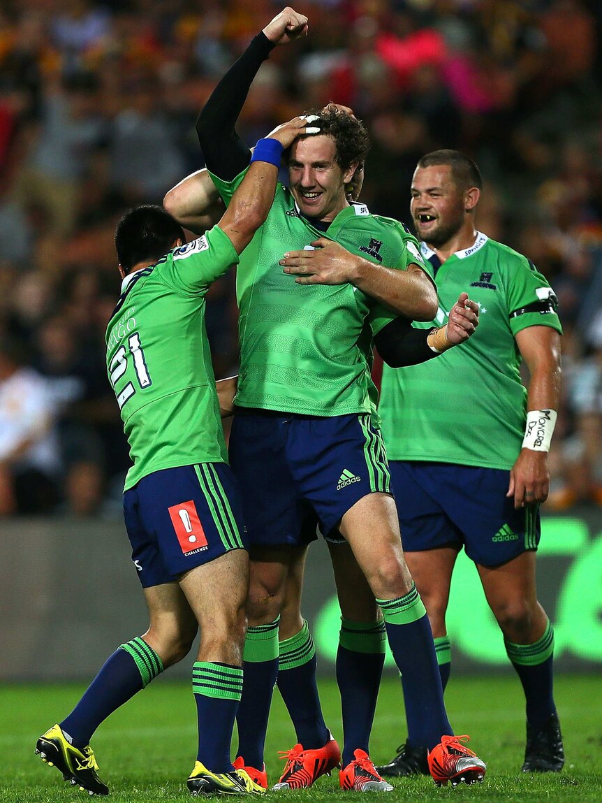 Marty Banks celebrates his game-winning penalty goal