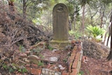 An old grave at the Queenstown Pioneer Cemetery