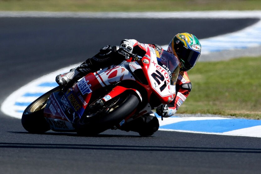 Troy Bayliss takes a corner