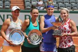 Ashleigh Barty, Casey Dellacqua, Lucie Safarova and Bethanie Mattek-Sands at the French Open.