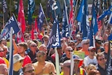 Union rally in Melbourne