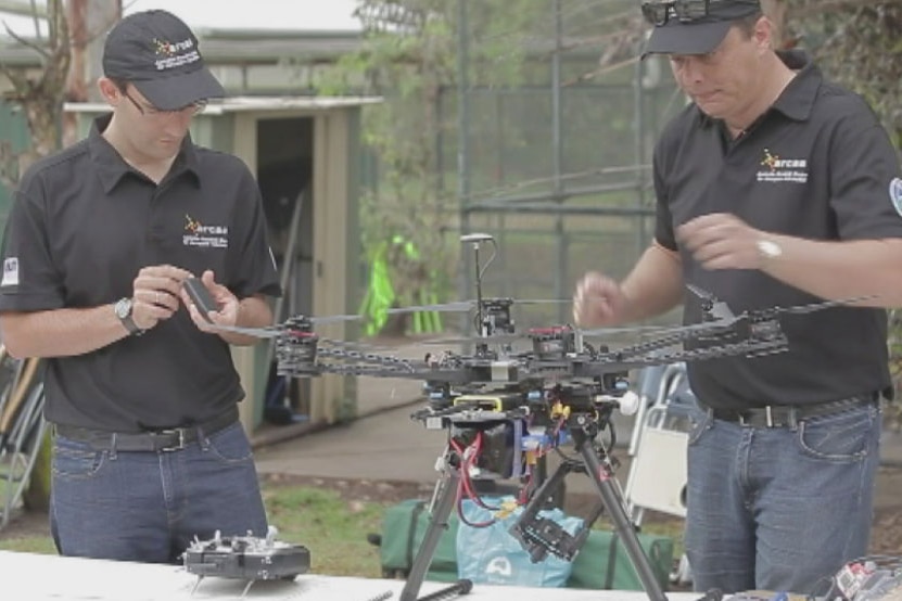 Scientists work on aerial robot used to monitor wildlife