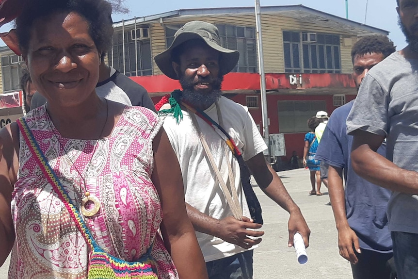 A young PNG woman who organised the fundraising campaign