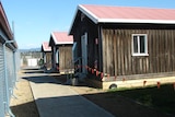 Huts at the temporary Pontville Detention Centre, near Hobart