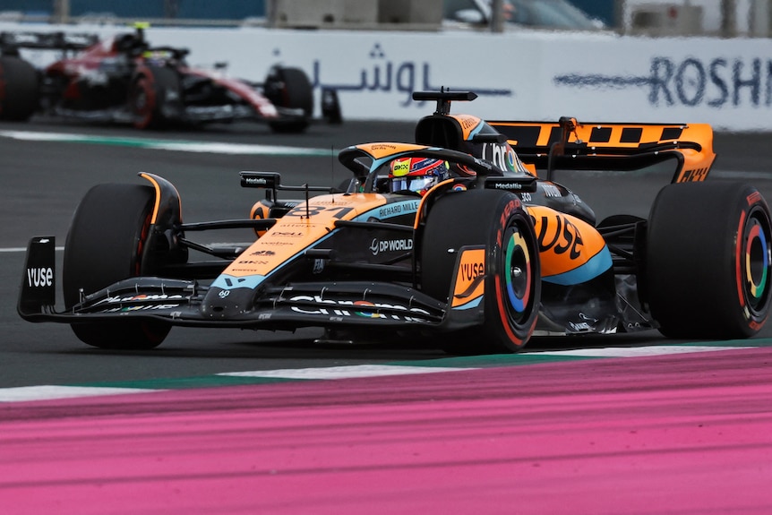 Oscar Piastri drives during practice for the Saudi Arabia Grand Prix