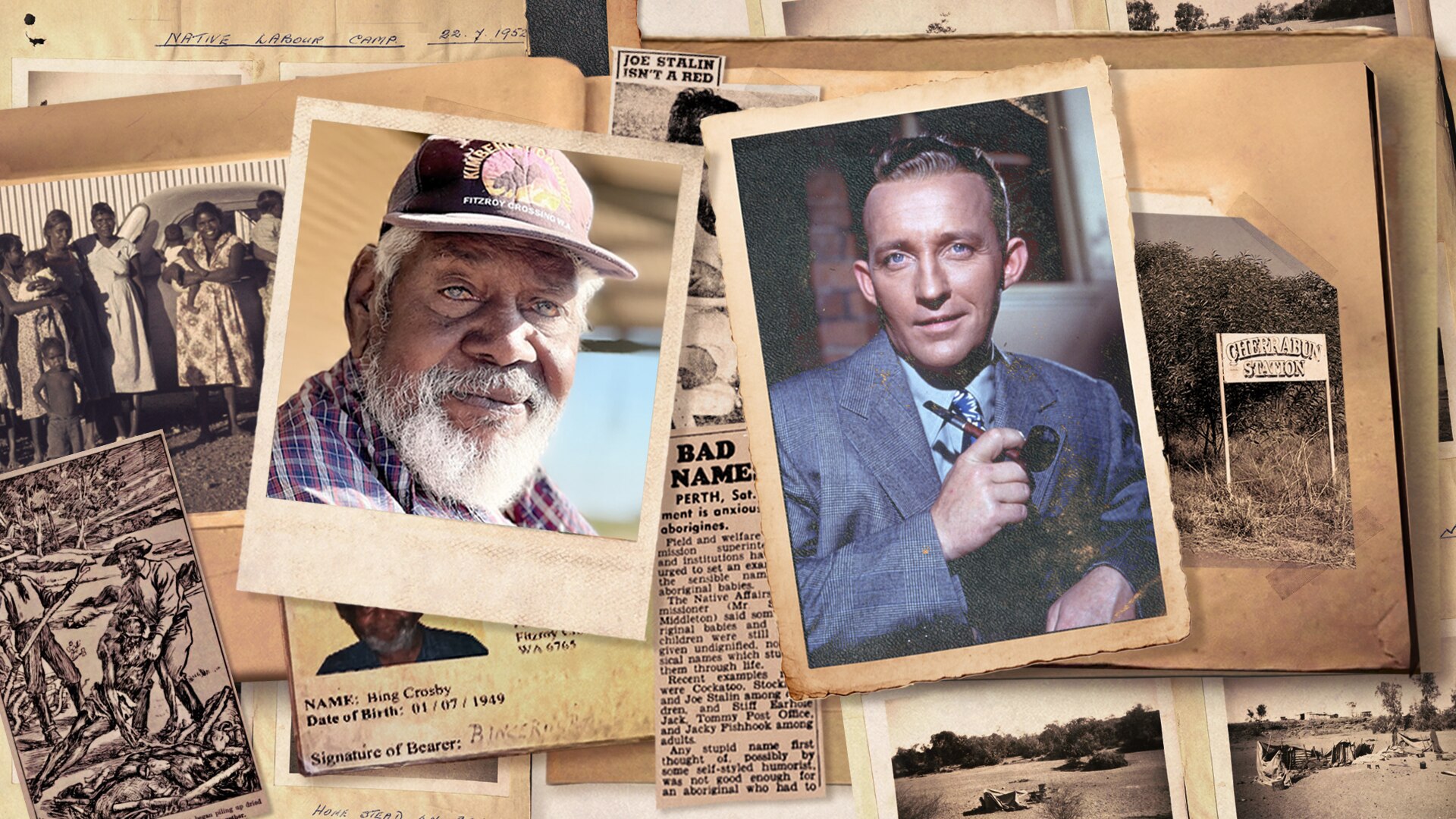 An Aboriginal man named Bing Crosby and the American singer, Bing Crosby