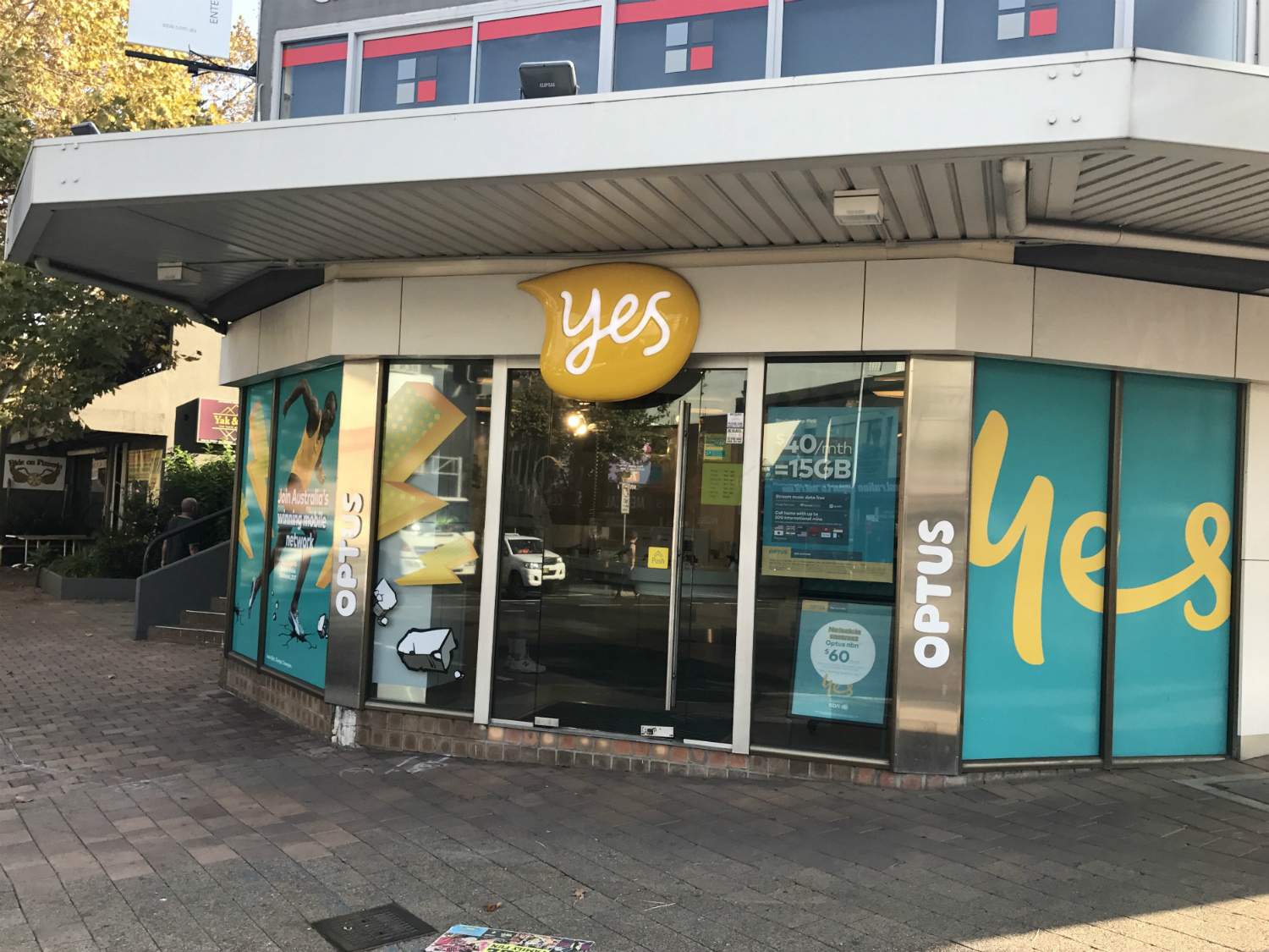 A Optus store front