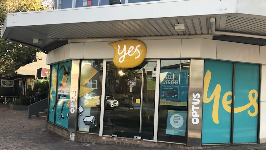 A Optus store front