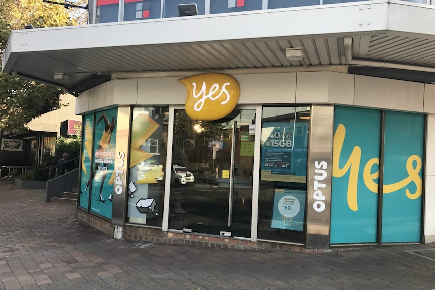 A Optus store front