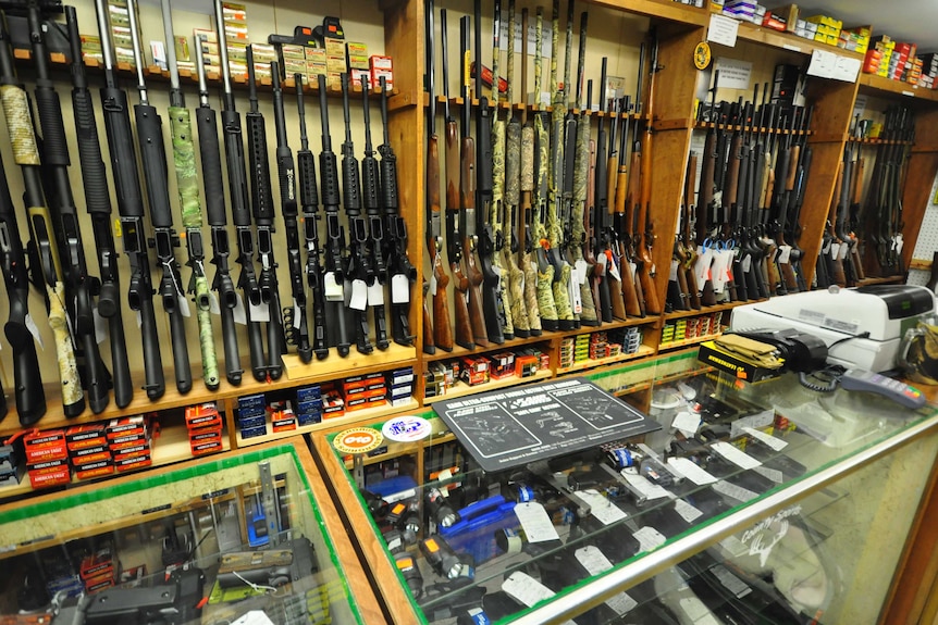 A gun shop in the USA.