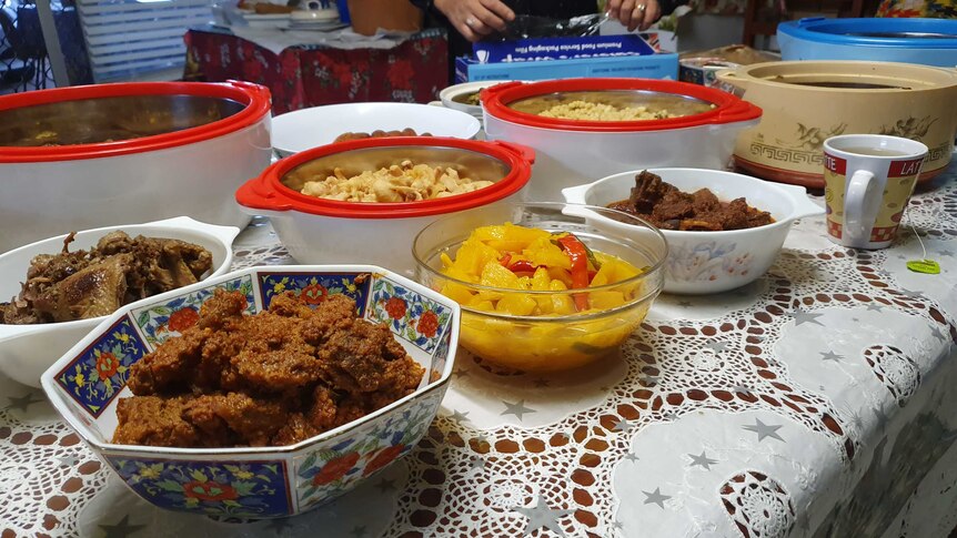 Malaysian food on table