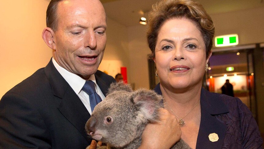 Dilma Rousseff with koala