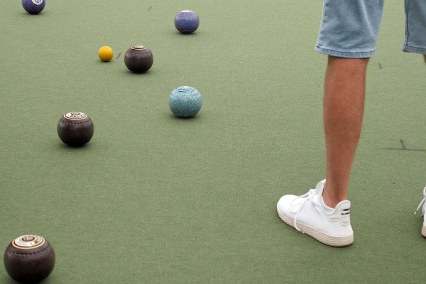 A bowls green.