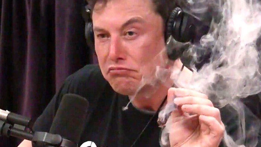Elon Musk smokes weed on the Joe Rogan podcast