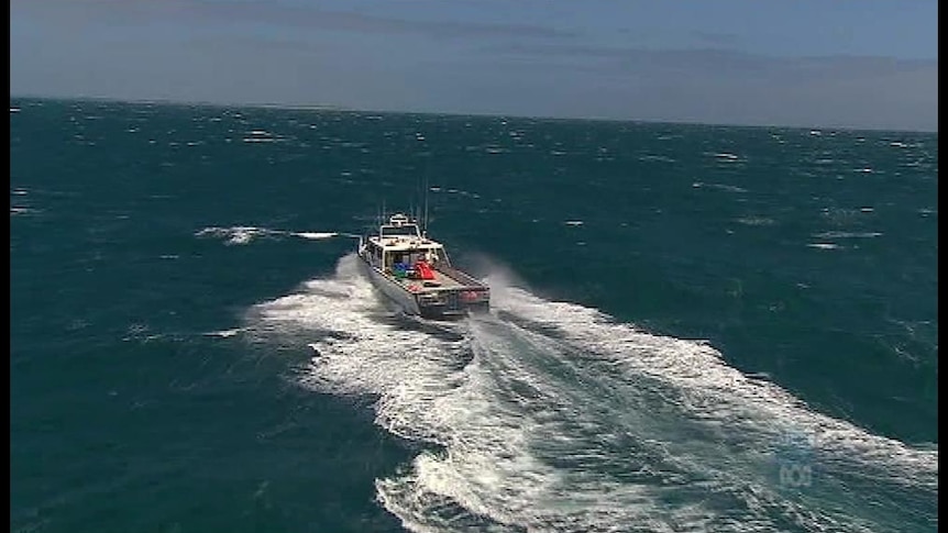 Fishermen rescued as shark boat sinks