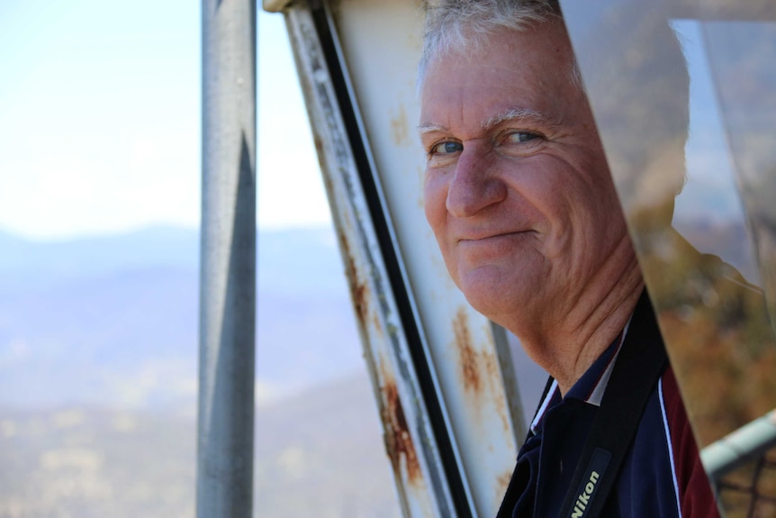 Peter Hann says he never gets sick of the view from the watch tower.